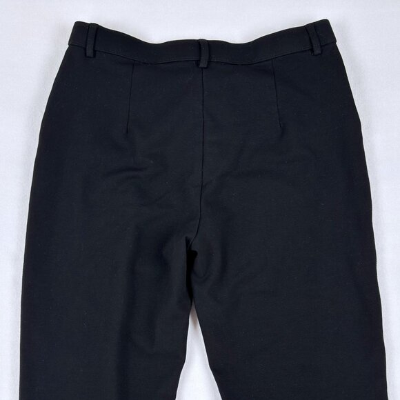 TanJay Black Ankle Pants Size 10 Straight Leg Sequin Tuxedo Side Stripe - Picture 4 of 8